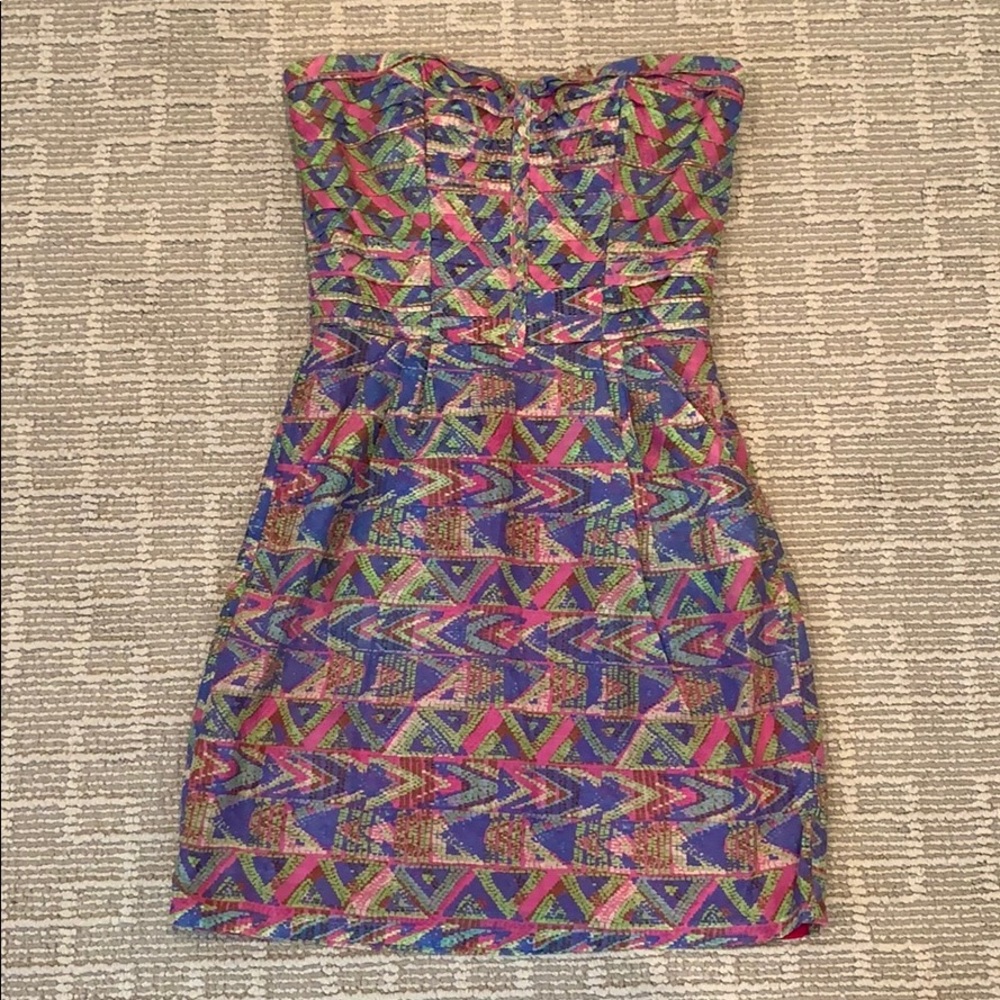 Charlie Jade, Geometric Strapless Mini